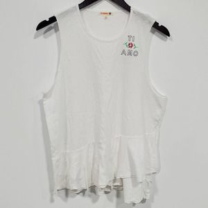 Sundry Ti Amo Peplum Tank Top